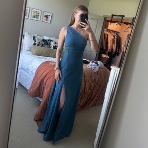 Birdy Grey Kira Crepe bridesmaids dress in Twilight